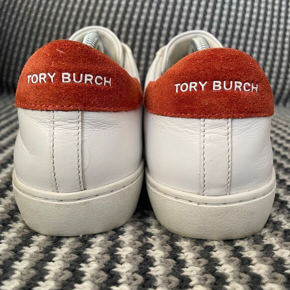 Tory Burch white/orange sneakers women’s shoe size 7 - Picture 7 of 11